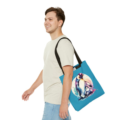 Penguin and Baby Tote Bag