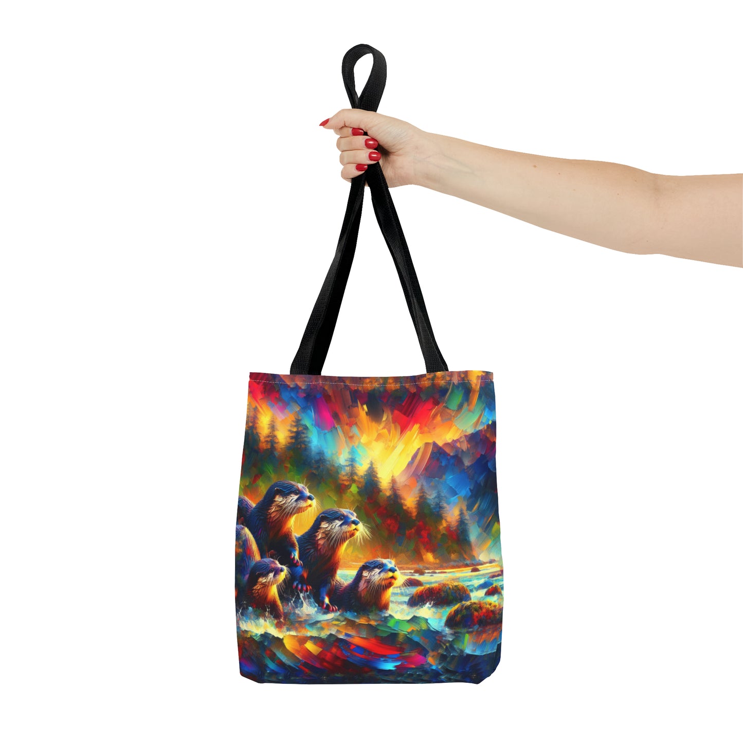 River Otters at Sunset - Tote Bag