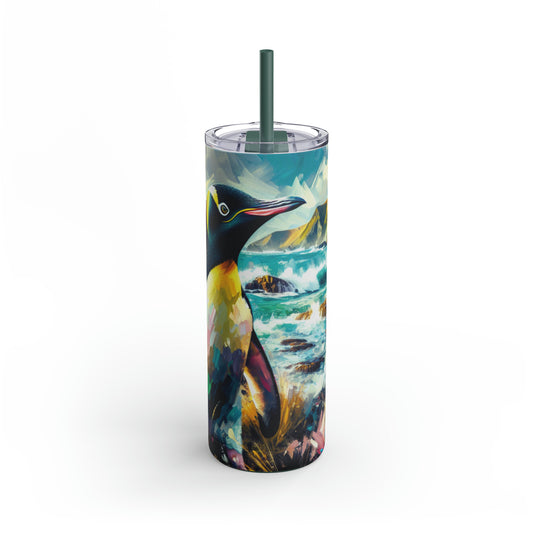 Yellow-Eyed Penguin - Skinny Matte Tumbler, 20oz