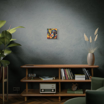 Curious Bonobo Expressionist Canvas Art Print