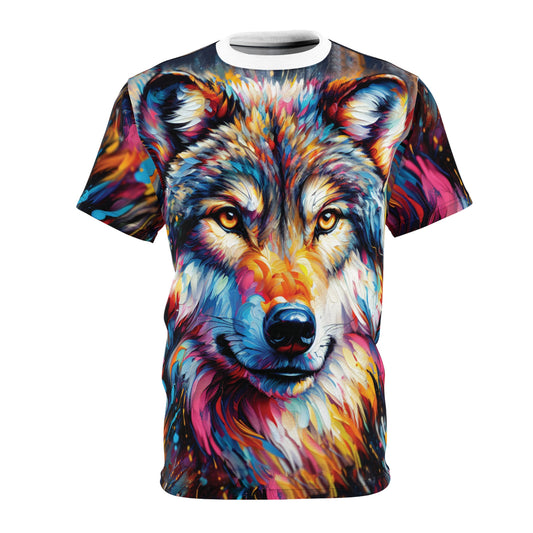 Wolf Portrait Unisex Cut & Sew All Over Print Tee