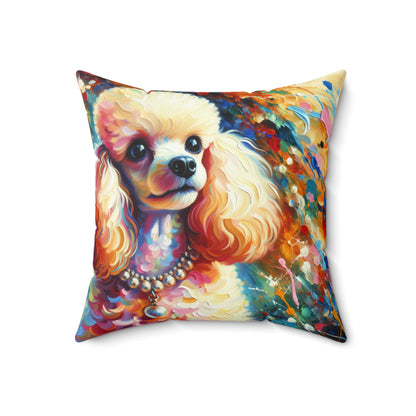 Cream Poodle - Square Pillows