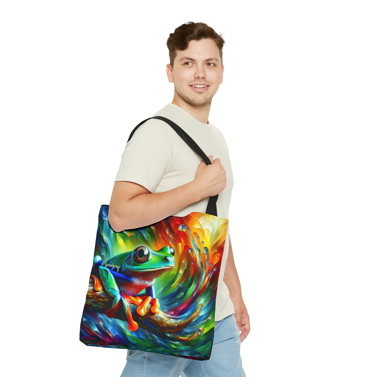 Treefrog Swirl Tote Bag