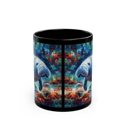Manatee Garden - Black Mug (11oz, 15oz)
