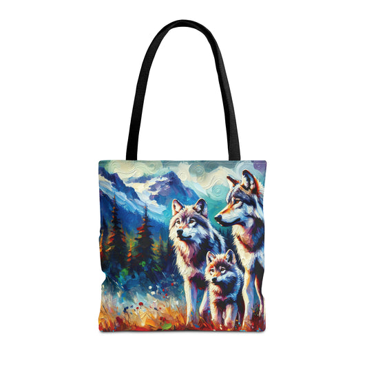 Gray Wolf Family - Tote Bag