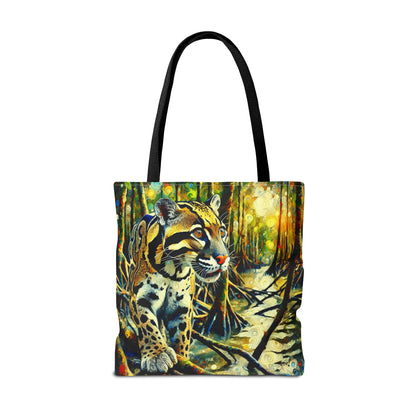 Clouded Leopard with Mangrove Trees - Tote Bag