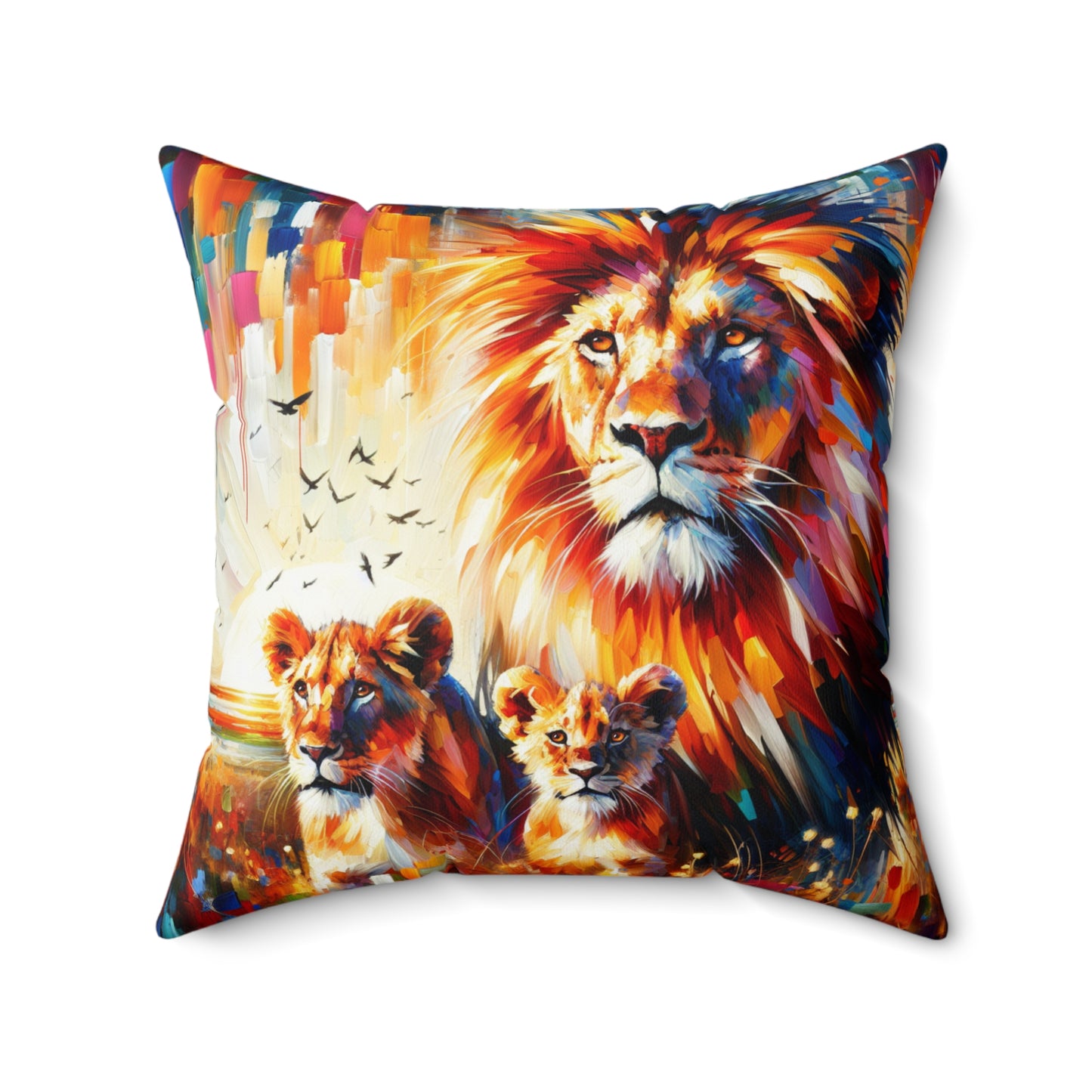 Lion Family - Square Pillow