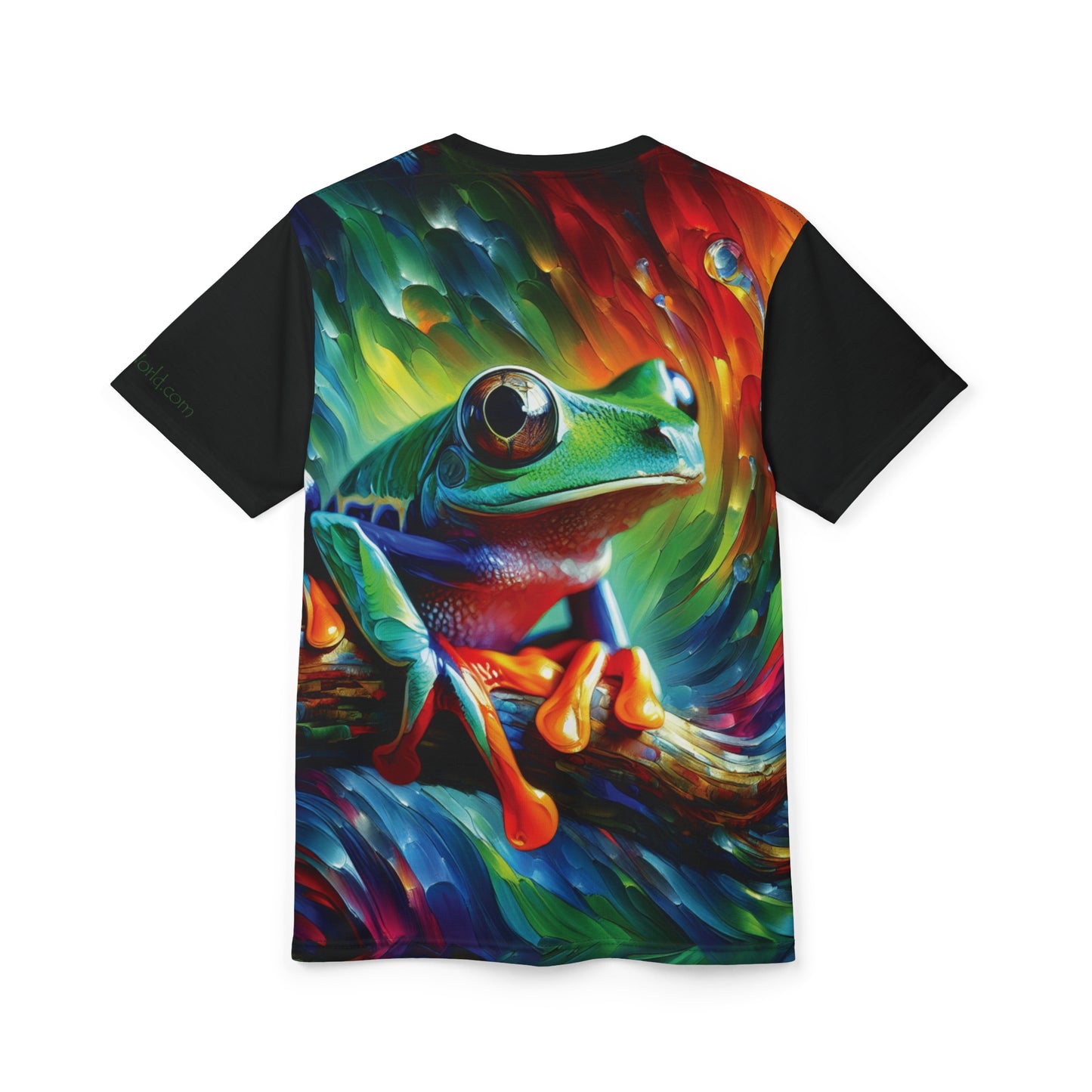 Treefrog Swirl Art Tee | Colorful Unisex Cut & Sew T-Shirt, Wildlife Apparel, Unique Graphic Tee