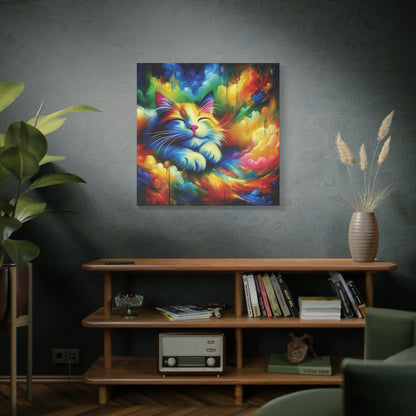 Canvas Wall Art - Blissful Calico - Modern Expressionist Art Style