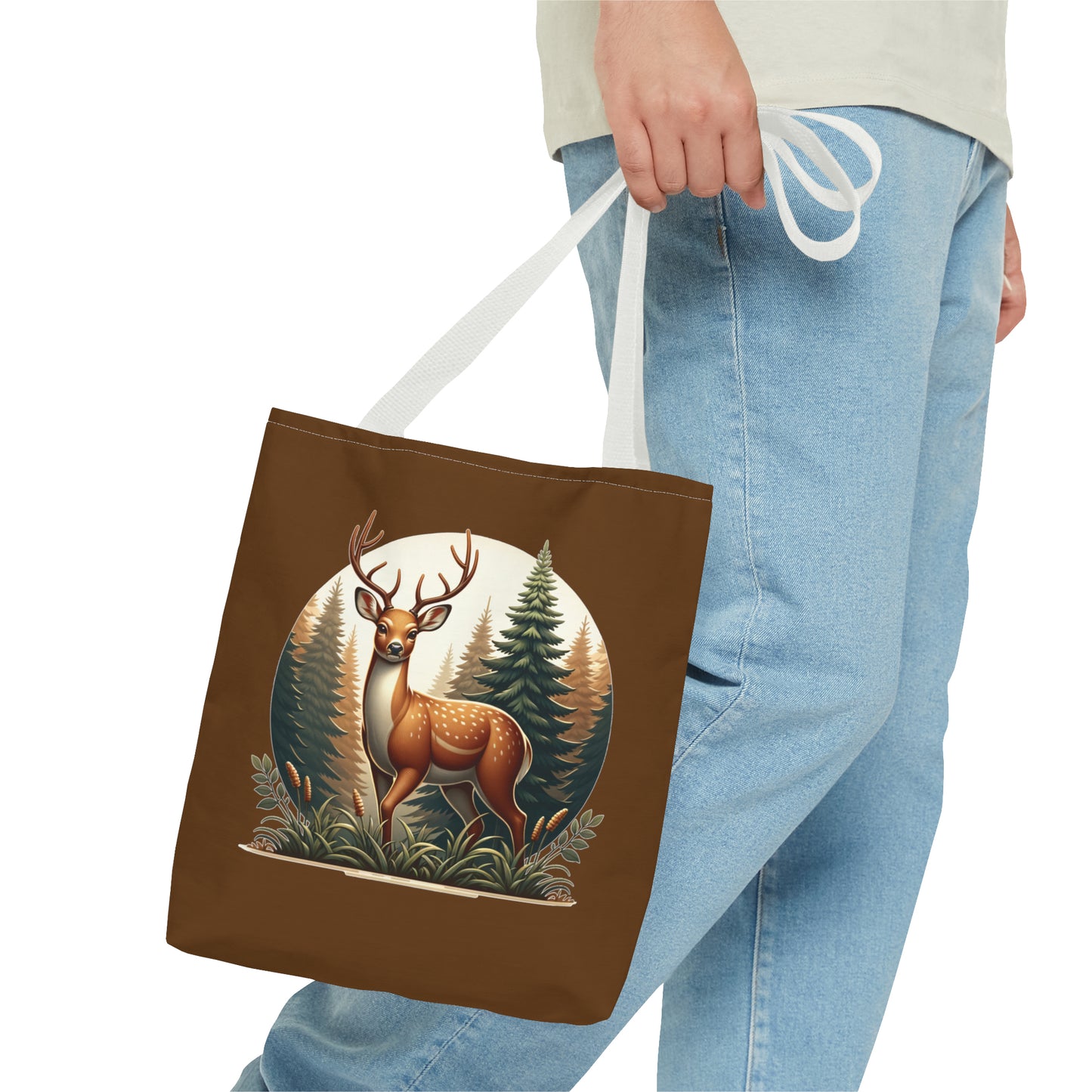 Buck in Forest - Tote Bag