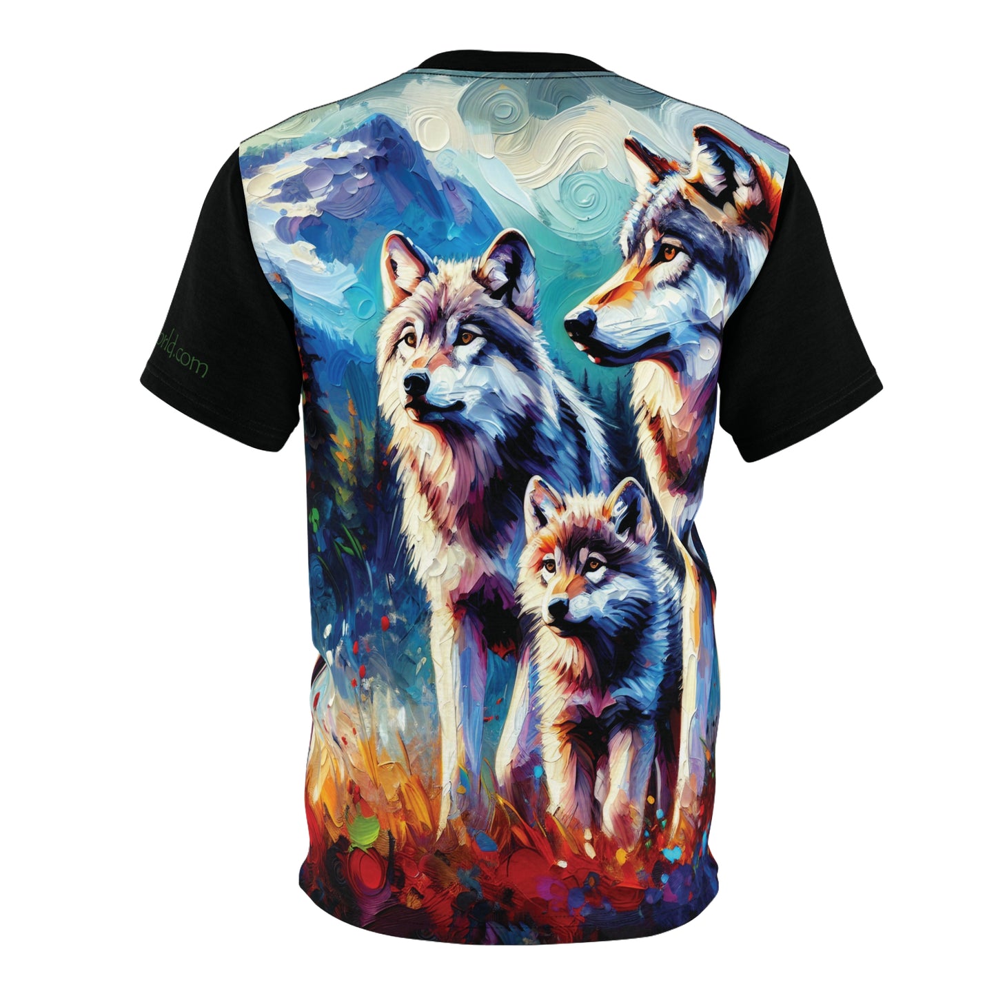 Gray Wolf Family Unisex Cut & Sew All Over Print Tee