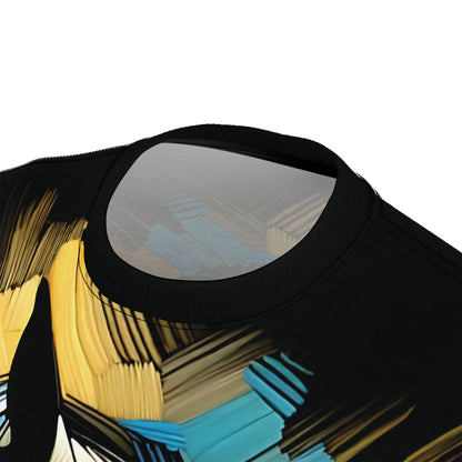 Buckskin Horse Portrait Vibrant Art Tee | Colorful Unisex Cut & Sew T-Shirt, Wildlife Apparel, Unique Graphic Tee, Birthday Gift