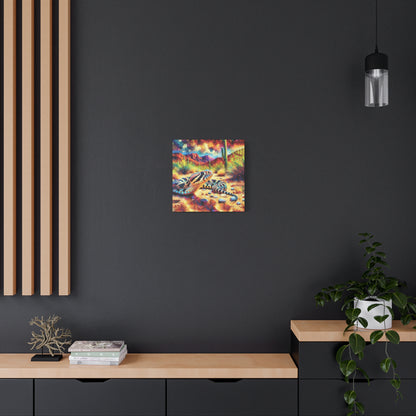 Desert Rattlesnake Expressionist Canvas Art Print