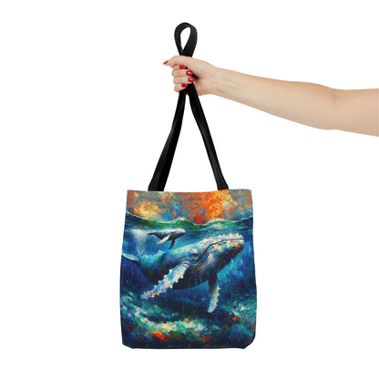 Humpback Whale and Calf - Tote Bag