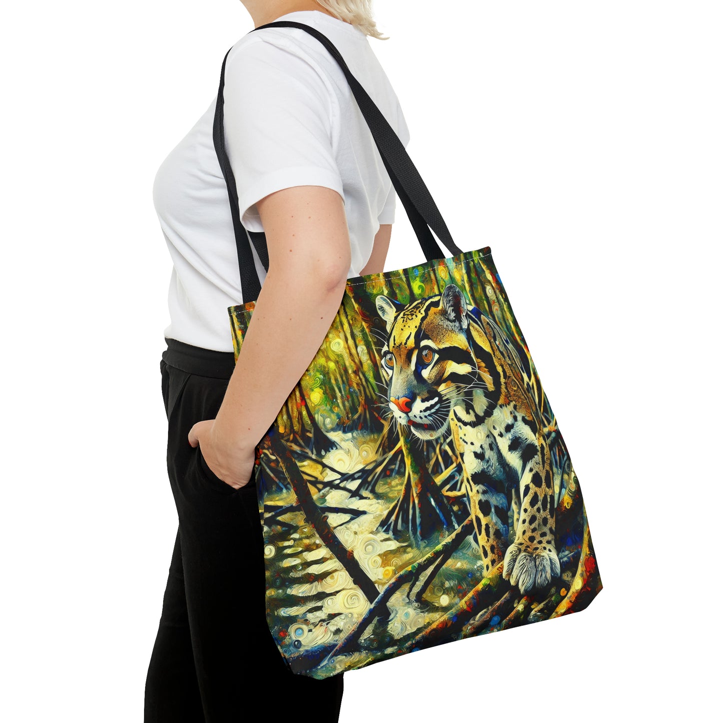 Clouded Leopard with Mangrove Trees - Tote Bag