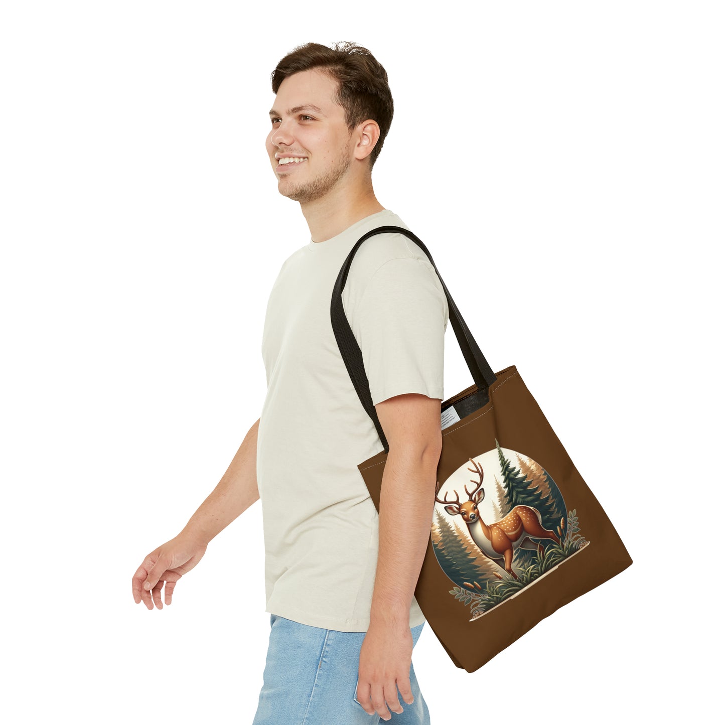 Buck in Forest - Tote Bag