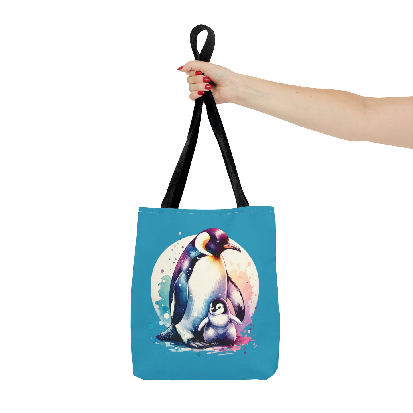 Penguin and Baby Tote Bag