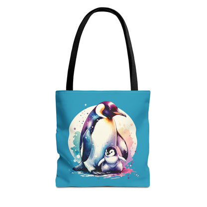 Penguin and Baby Tote Bag