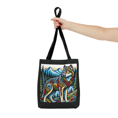 Folk Art Wolf - Tote Bag