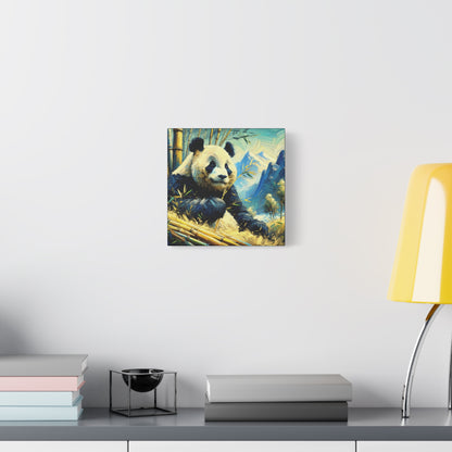 Canvas Wall Art - Giant Panda in Bamboo Forest, Contemporary Impressionist Style Print