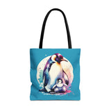 Penguin and Baby Tote Bag