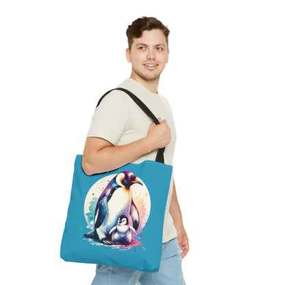 Penguin and Baby Tote Bag