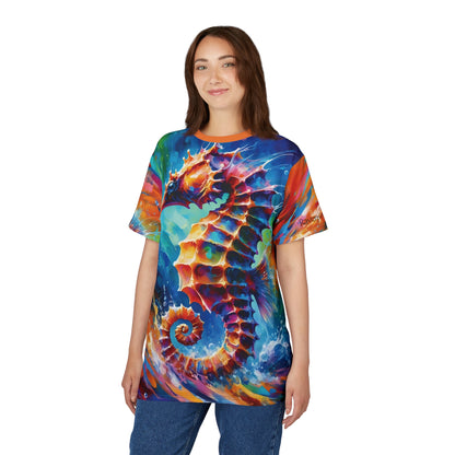 Expressionist Seahorse Unisex Cut & Sew All Over Print Tee