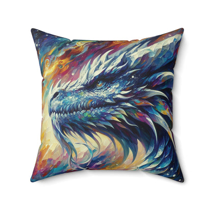 Opal Dragon - Square Pillow