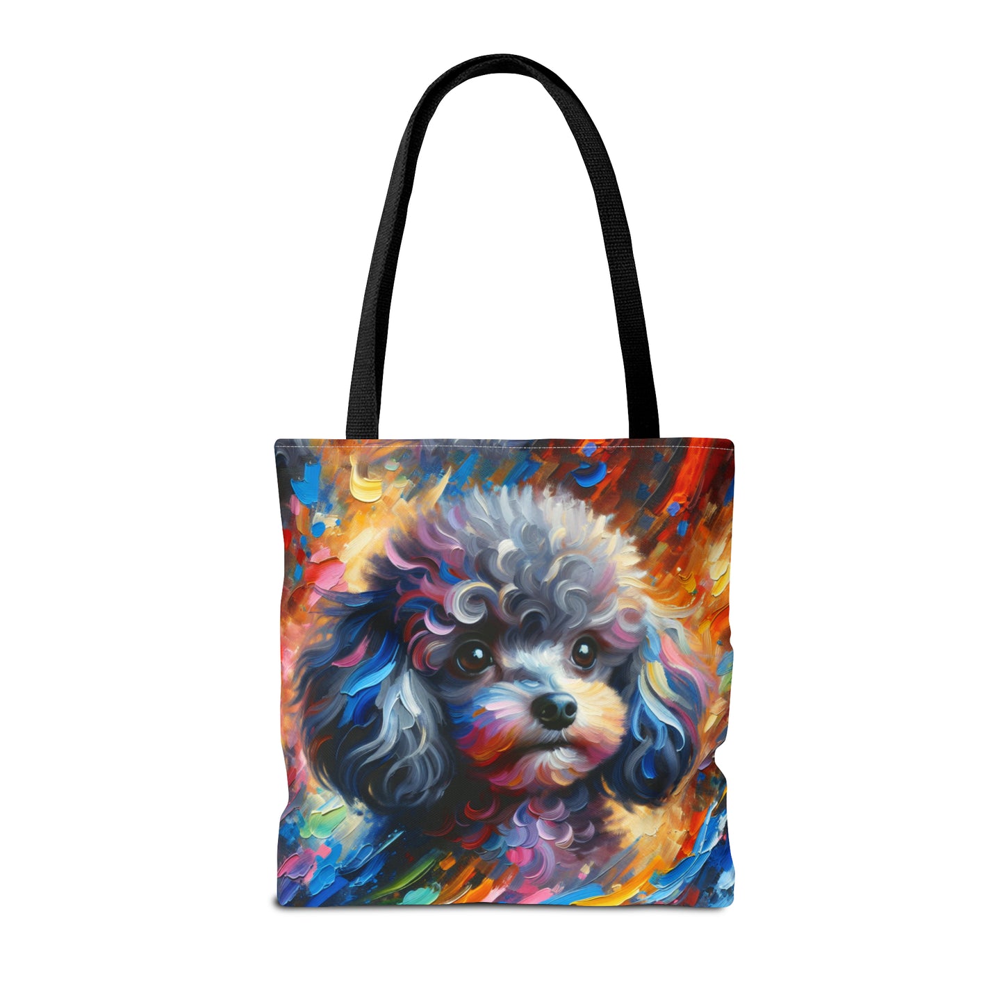 Silver Poodle Pup Tote Bag