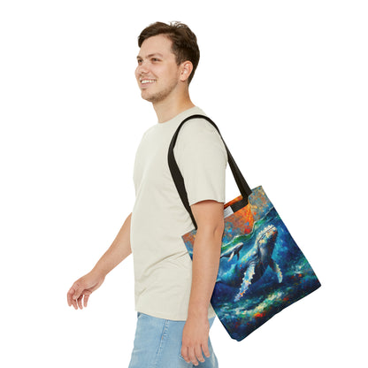 Humpback Whale and Calf - Tote Bag