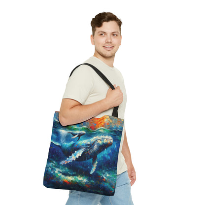 Humpback Whale and Calf - Tote Bag