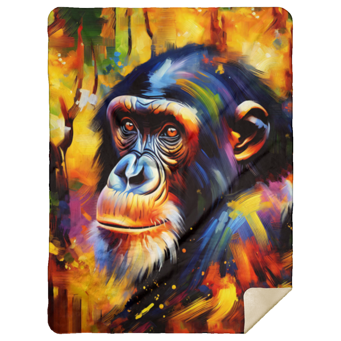 Curious Bonobo Premium Sherpa Blankets