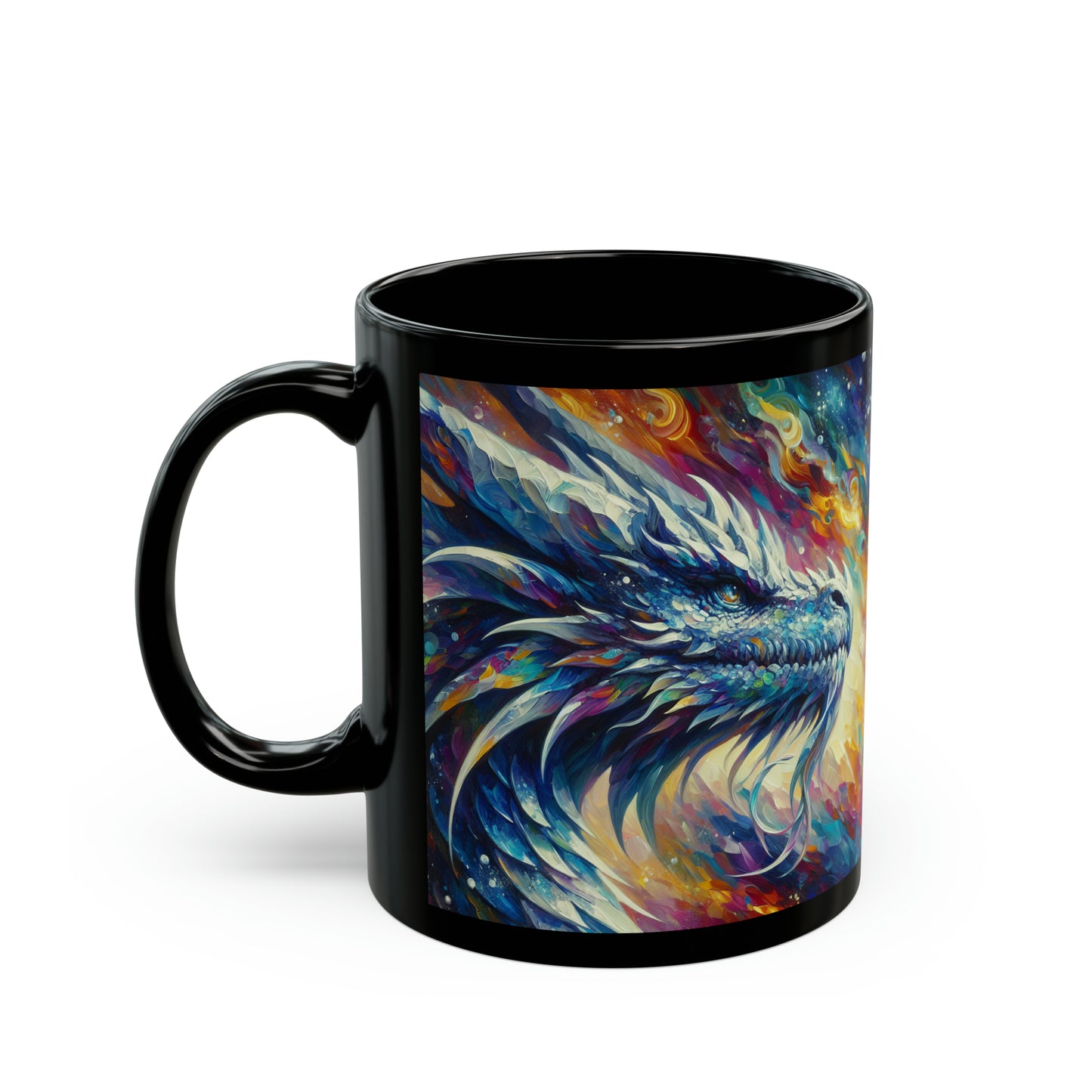 Opal Dragon - Black Mugs (11oz, 15oz)