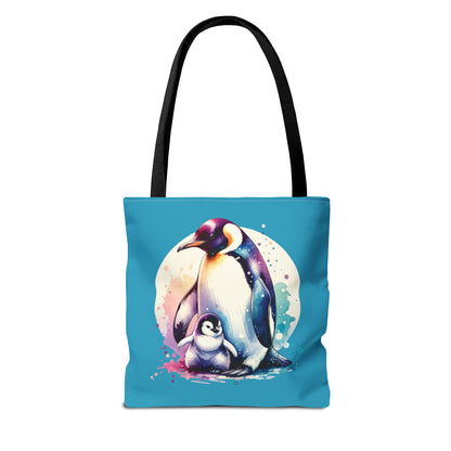 Penguin and Baby Tote Bag