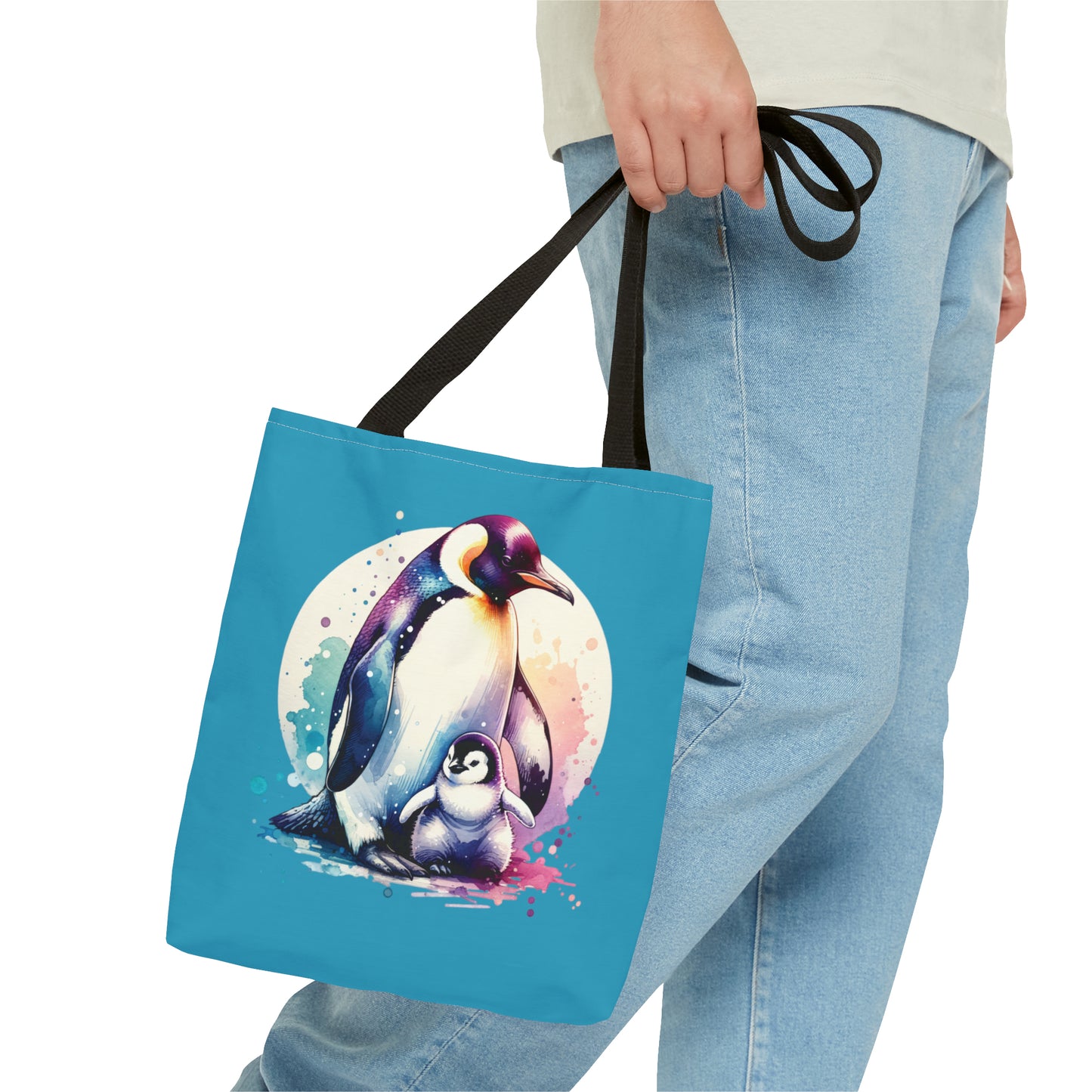 Penguin and Baby Tote Bag