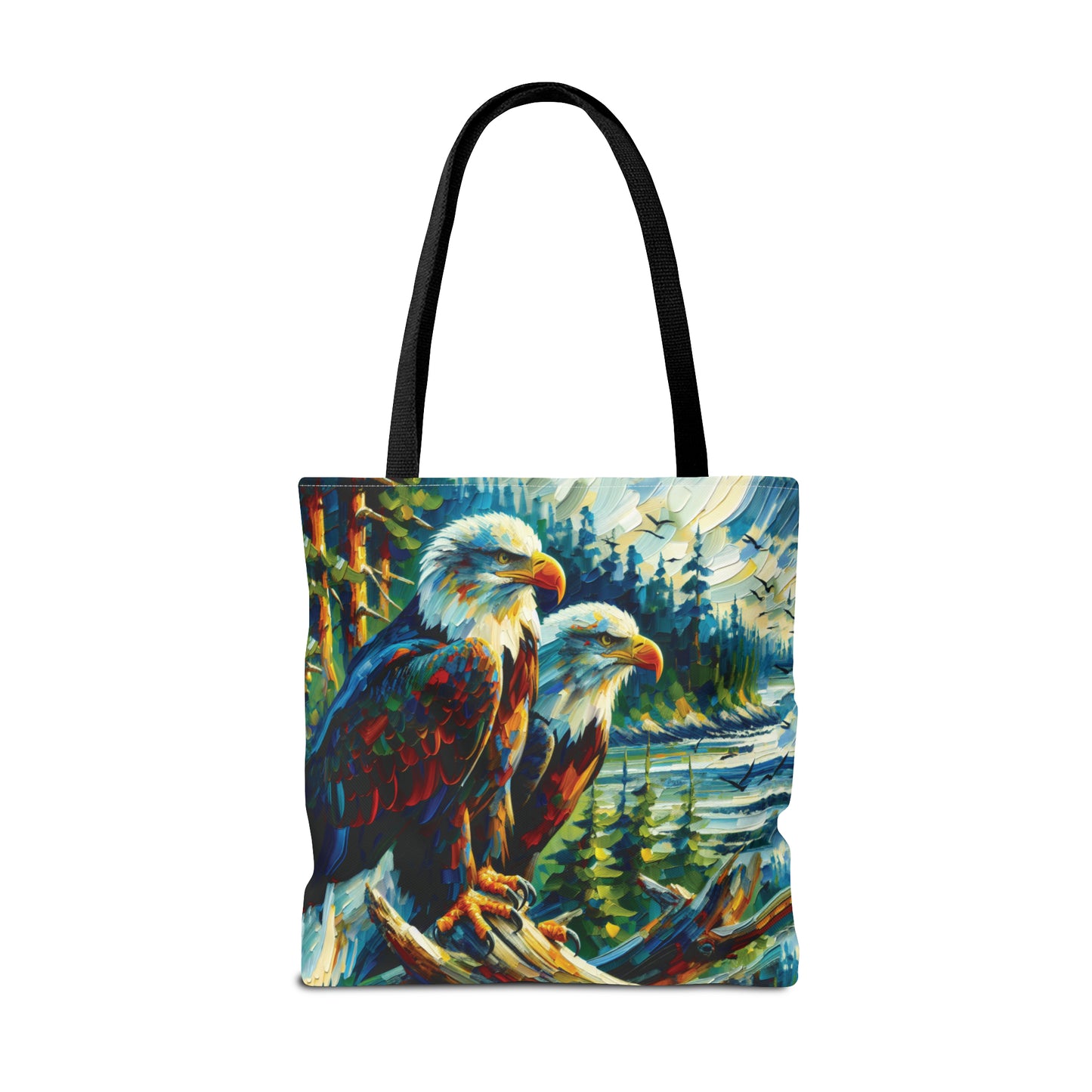 Eagle Pair Near Shore - Tote Bag