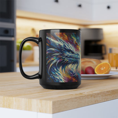 Opal Dragon - Black Mugs (11oz, 15oz)