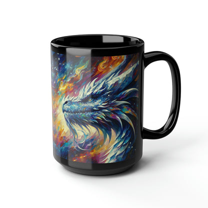 Opal Dragon - Black Mugs (11oz, 15oz)