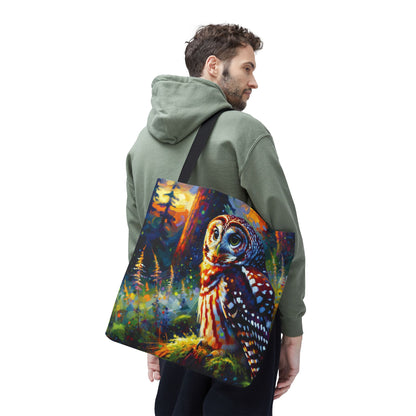 Barred Owl at Sunset Tote Bag