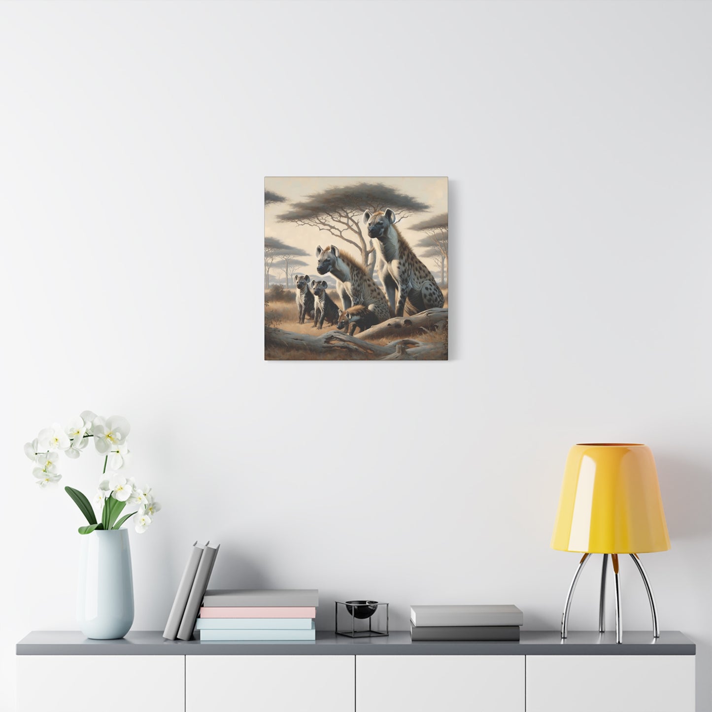 Hyena Family Canvas Art Print