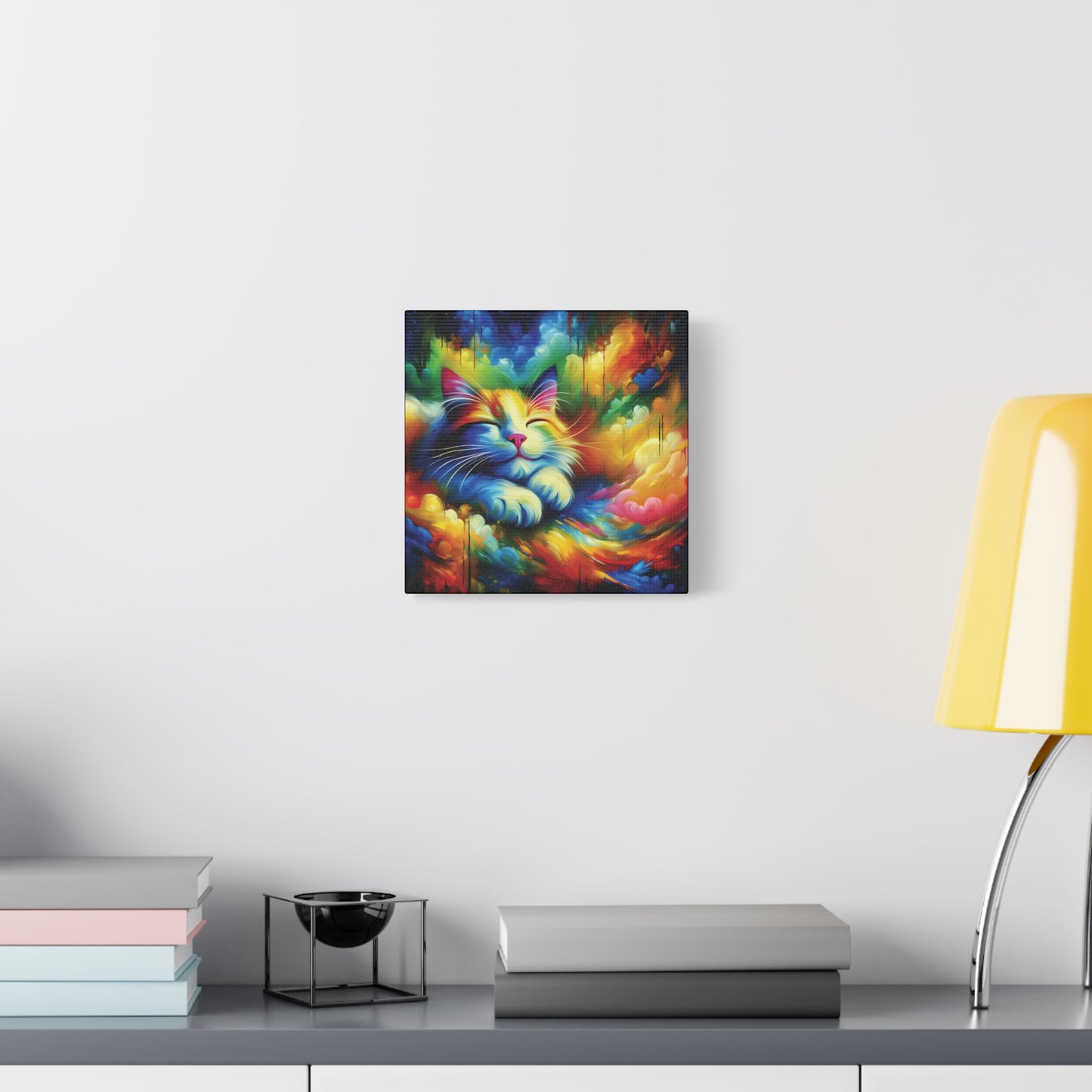 Canvas Wall Art - Blissful Calico - Modern Expressionist Art Style