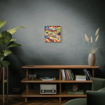 Desert Rattlesnake Expressionist Canvas Art Print