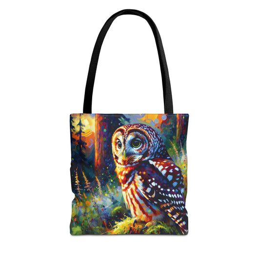 Barred Owl at Sunset Tote Bag