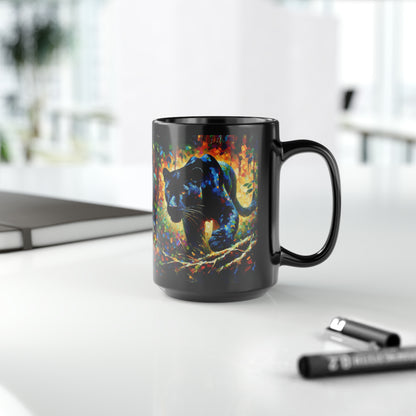 Black Panther Stalking - Black Mugs (11oz, 15oz)