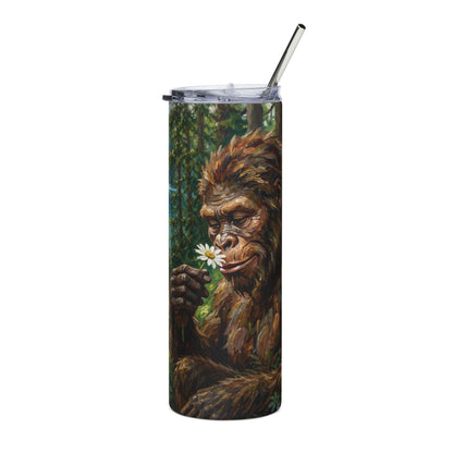 20oz Tumbler — Bigfoot Forest Scene Stainless Steel Travel Cup
