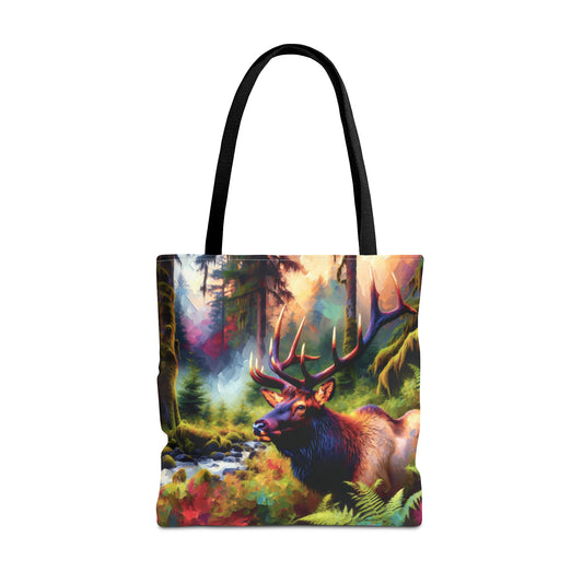 Roosevelt Elk in Hoh Rainforest - Tote Bag