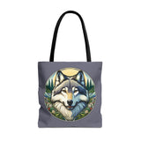 Wolf Portrait Tote Bag, Art Nouveau Style