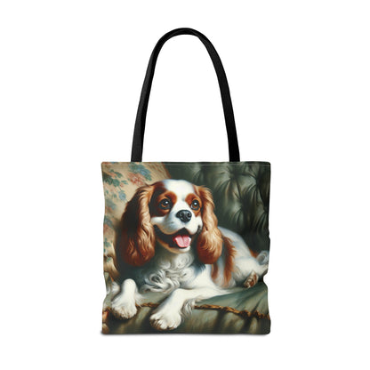 Cavalier King Charles Spaniel on Sofa - Tote Bag