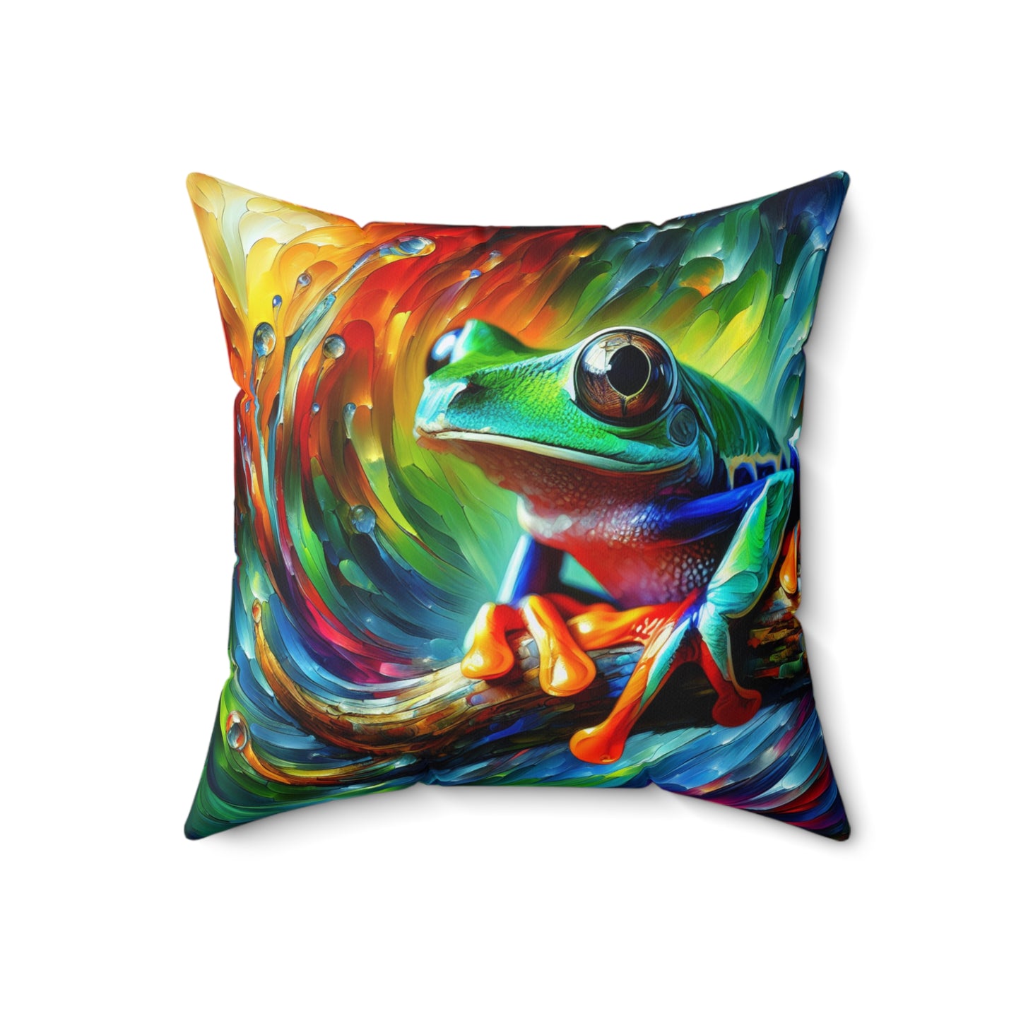 Treefrog Swirl  - Square Throw Pillows
