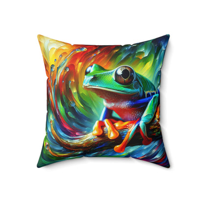 Treefrog Swirl  - Square Throw Pillows